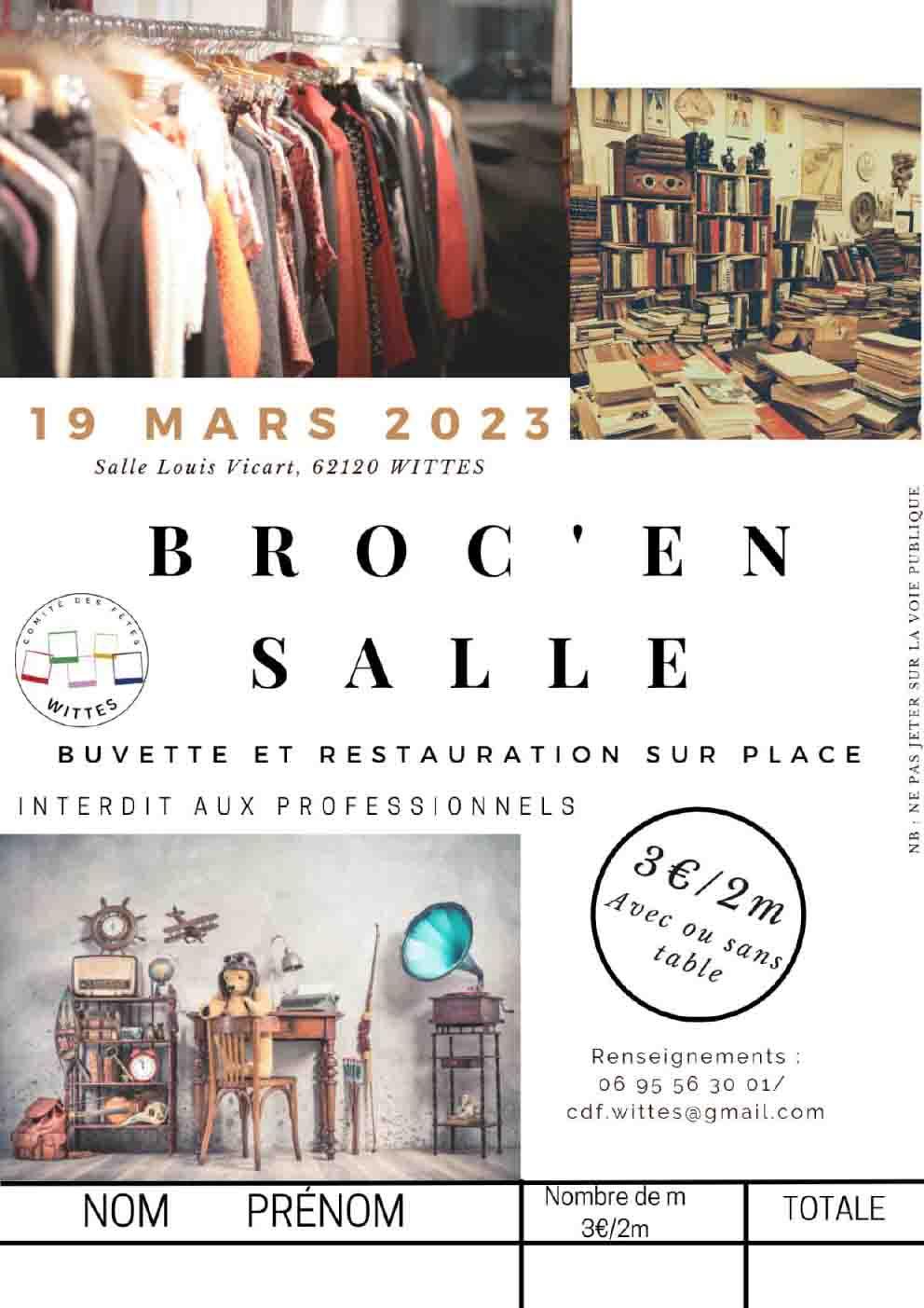 Affiche coupon brocante
