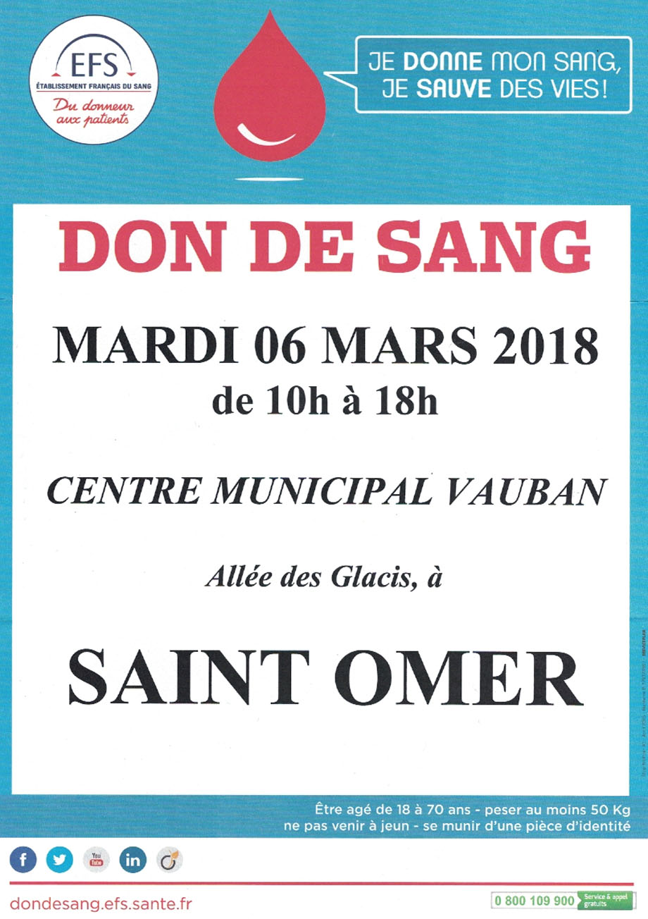 Don de sang 6 mars