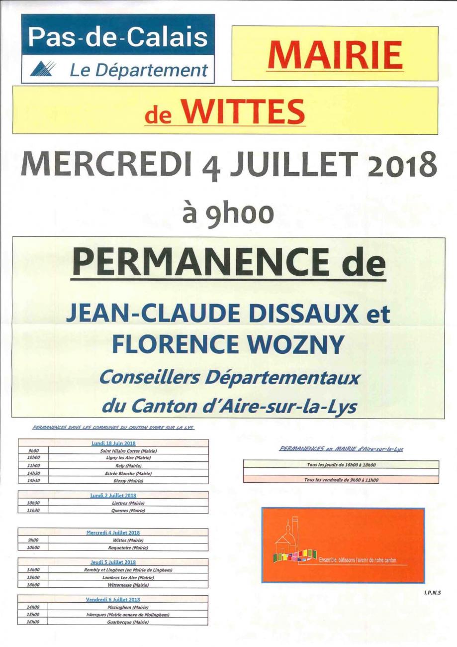 Permanences conseillers departementaux