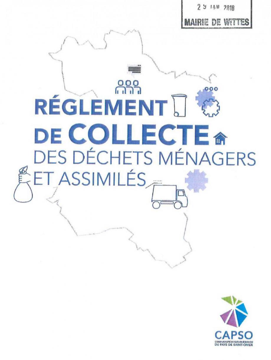 Reglement de collecte des dechets menagers