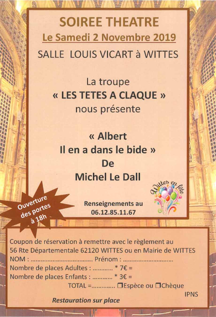 Soiree theatre du 2 novembre