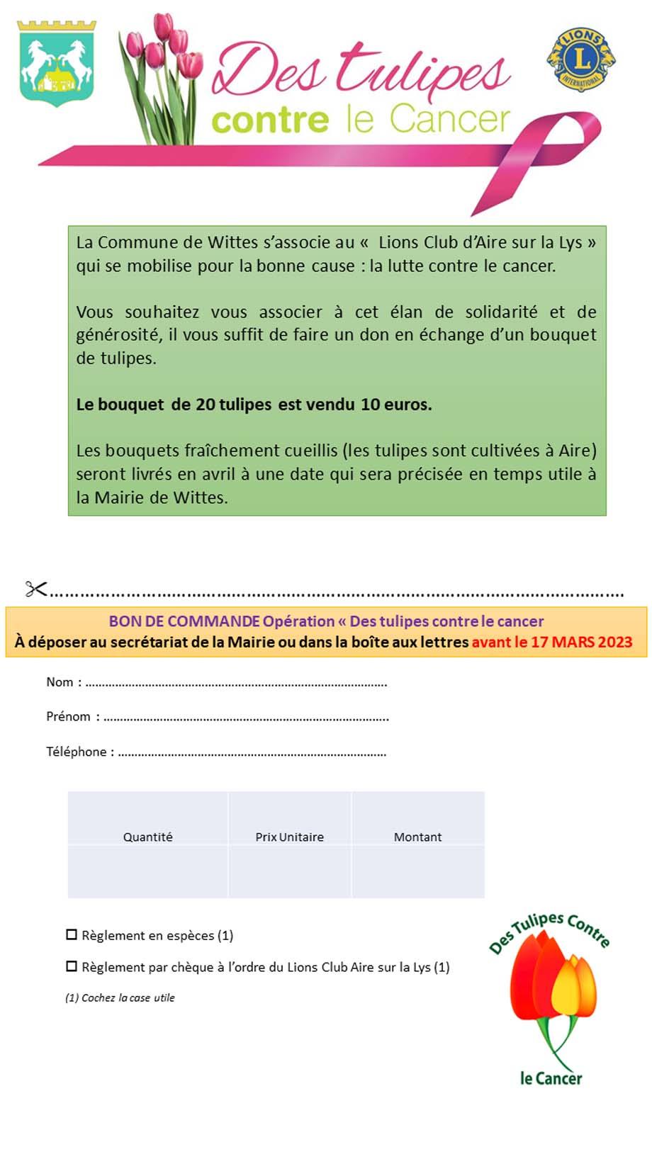 Vente de tulipes