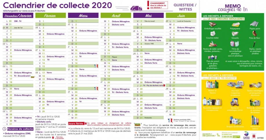 Wittes calendrier collecte 1